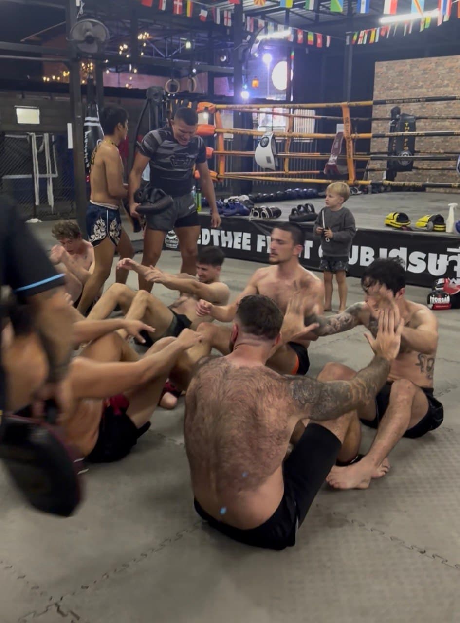 Group training in the gym in Chiang Mai